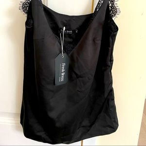 Satin cami with lace. Size XS. Brand fresh dress. Brand new with tags